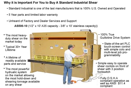 Photo of standard industrial hydraulic press shears
