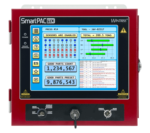 gif of Wintriss SmartPAC PRO showing different screens