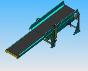 Magnetic products telescoping extendable conveyor