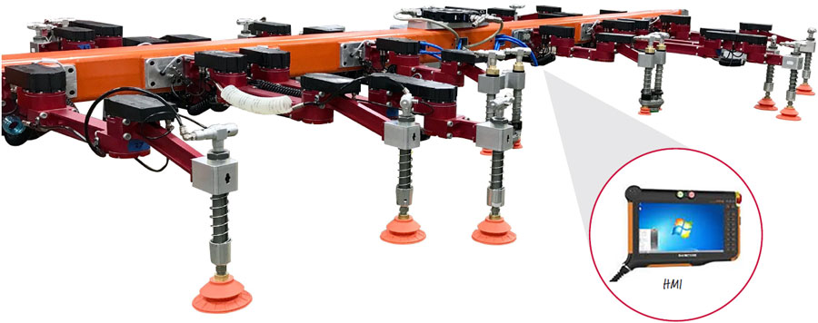 Image of Norgren destacker with HMI highlighted