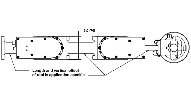 Norgren Destacker Top down View technical drawing