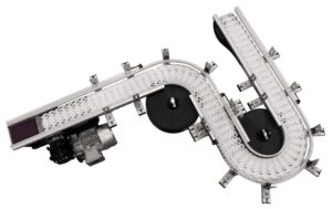 Dorner FlexMove Flexible Chain Conveyors 1 Dorner FlexMove flexible chain conveyor with curves and gearmotor drive