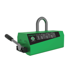MPI LM-0600-REN permanent lifting magnet with on/off lever and stainless steel lifting eye