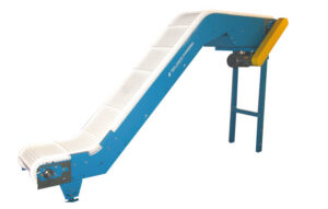 New London Engineering PlastiTrak Plastic Belt Conveyors 2 New London Engineering PlastiTrak Model 2000-F flighted plastic belt incline conveyor