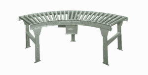 New London Engineering Powered Curve Conveyors 3 New London Engineering Model 690 V-belt driven live roller curve conveyor, 90 degree