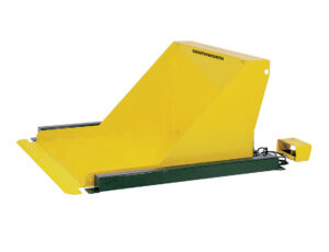 Southworth pan-style container tilter with 50 x 50 inch pan and foot-switch control